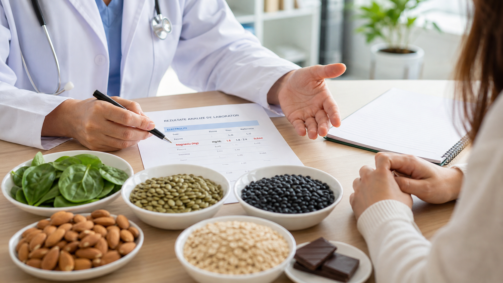 Deficit de magneziu: simptome, analize, alimentație și când mergi la medic